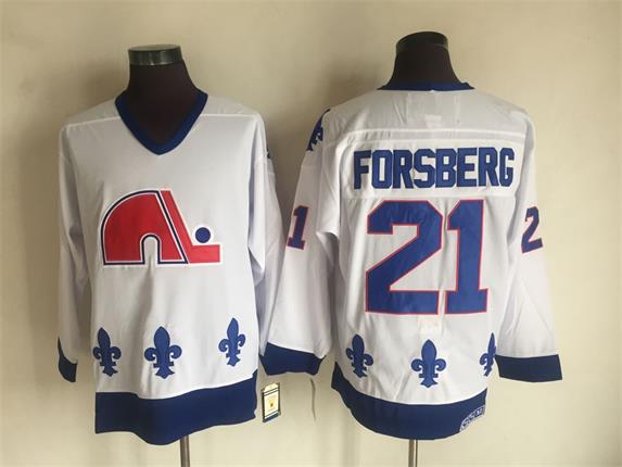 Nordiques 21 Forsberg White CCM Throwback Jersey,We sell and wholesale Nordiques 21 Forsberg White CCM Throwback Jersey on line form chian!
